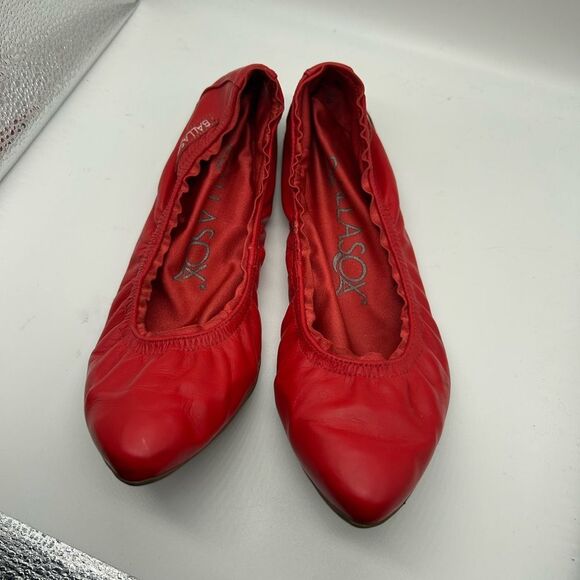 Corso Como Ballasox Prince Ballet Flats in Red Leather - Picture 2 of 12
